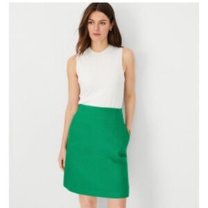 Ann Taylor Green A-Line Skirt